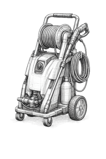 Hochdruckreiniger für eine Spezialreinigung für CHF 65.- pro Stunde